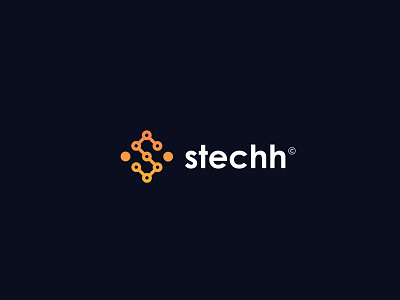 stechh Logo identity app business flat gradient icon logo logodesign orange s lettermark s logo stechh tech logo technology typography unique web logo