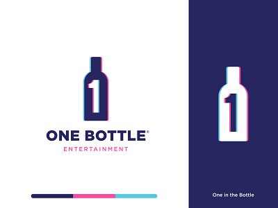 One Bottle - Logo bottle brand brand identity branding business creative designer portfolio entertainment logo logo design logo designer logo mark logotype modern negative space one bottle unique