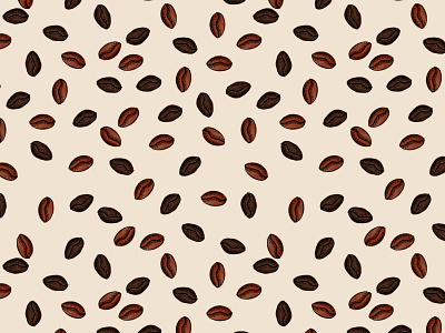 Coffee Beans caffeine coffee coffee beans ink pattern surface pattern surface pattern design watercolour
