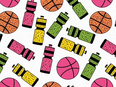 Hello Dribbble! basketball bruh debut first shot pattern tropical