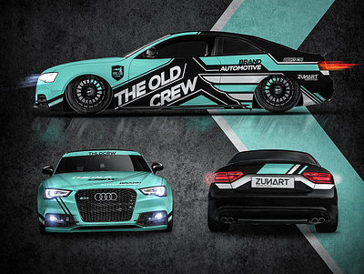 Full wrap design for The Old Crew tuning member carart design illustration vector wrap wrapper wrapping