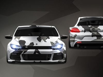 Partial cammo design for VW SCIROCCO