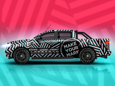 Full dazzle cammo design for MAKE YOUR MARK branding carart design illustration vector wrap wrapping