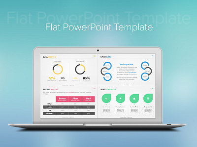 Flat Powerpoint Template business chart corporate flat marketing modern powerpoint professional smartart statistic template unique