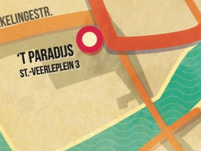 Horeca tour - The Ghent festival city map ghent print