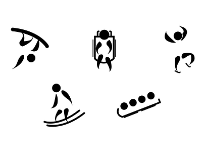 Winter Olympic Games Pictograms composition design iconography pictogram vector