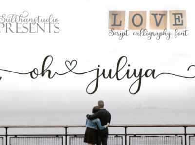 Oh Juliya Font Script animation app design illustration lettering logo minimal type typography vector