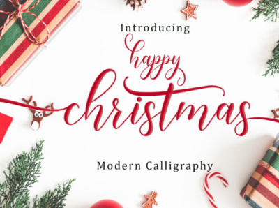 Happy Christmas Script branding design icon illustration lettering logo type typography vector web