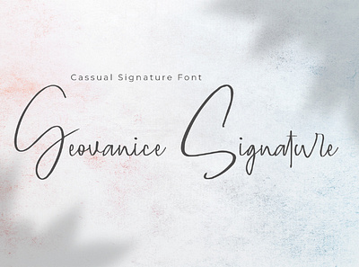 Geovanice - Casual Signature Font design icon illustration illustrator lettering logo minimal type typography vector