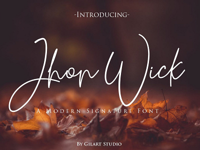 Jhon Wick | A Modern Signature Font animation app branding design icon illustration illustrator lettering minimal typography vector