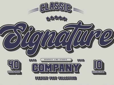 Signature Script Trio Font