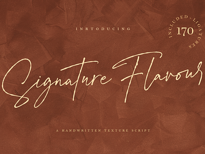 Signature Flavour Handwritten Font animation branding design illustration illustrator lettering logo minimal type web