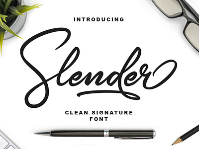 Slender Signature Font