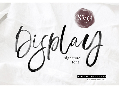 Display Signature Font SVG animation branding design icon illustration illustrator lettering logo type typography vector