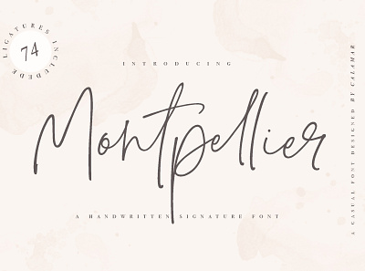 Montpellier Signature Font branding design icon illustration illustrator lettering minimal type typography vector