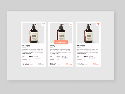 product cards shampoo cards concept design e shop shop web