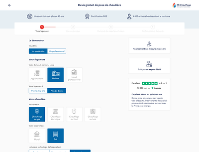 Formulaire de devis design form ui ux