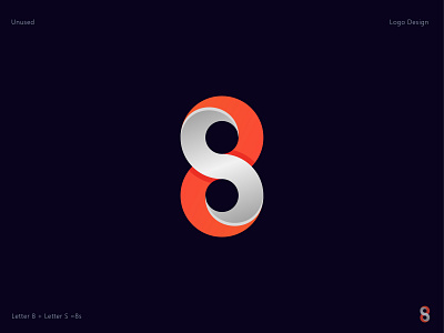 Number 8 + Letter S Logo 3d abstract app branding business logo concept creative design eight gradient grid logo icon illustration letter logo logo logo design mark monogram number vector