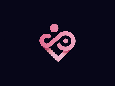 Mother / Baby Care ( Logo Design ) 3d abstract app icon baby care brand identity branding concept creative dating logo gradient heart illustration logo logo design logo designer love mark minimal mother care startup company