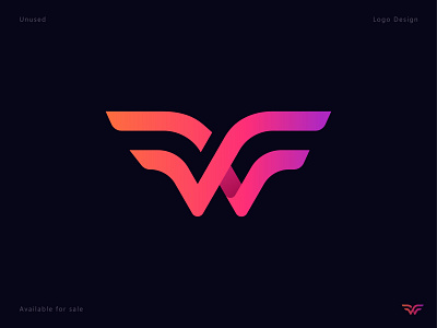 W for Wing 3d abstract app arrow branding identity connection creative design gradient icon illustration letter logo letter w lettermark logo mark minimal unused wave wing
