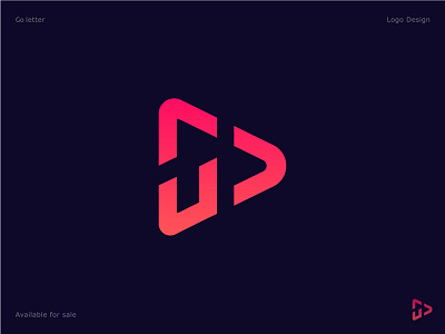 Go Letter + Play icon 3d abstract app branding business logo colorful creative go gradient icon idenity illustraion letter logo logo logo design mark modern monogram music play