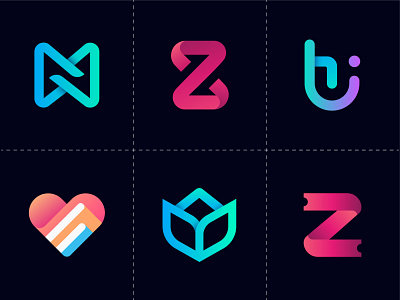 Logoset - 2020 ( Modern ) abstract app icon brand identity brand mark branding colorful logo concept creative design design gradient letter mark logo logo designer logofolio logomark logos logoset modern symbol tech logo