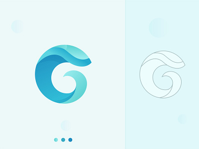 G letter + Wave logo abstract app logo brand mark branding business creative gradient icon illustration letter g letter logo logo logo design logotype modern ocean sea surfing wave waves