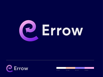 ➡️Errow abstract app icon arrow branding clean creative design gradient illustration letter e letter logo letter mark logo logo design logotype modern monogram symbol