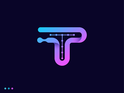 TT - Letter Logo abstract app icon creative electronics gradient illustration letter logo letter t lettermark logo logo design modern logo monogram tech logo technology trendy logo