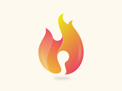 🅿️ + 🔥 abstract branding colorful creative logo design fire flame gradient hot letter logo letter p logo logo agency minimal