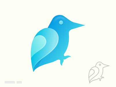 Kingfisher bird logo branding creative gradient illustration logo logo design modern