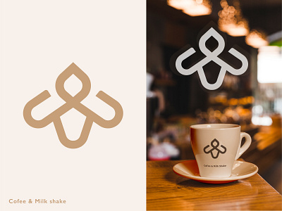 Cofee & Milk shake abstract brand logo branding business cafe clean cofee concept creative design drink flat logo illustration logo logo design logodesign logos minimal logo minimalist modern