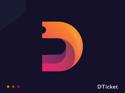 Letter D + Ticket a b c d e f g h i j k l m n abstract app logo branding color creative logo d design gradient icon letter letter logo letter mark logo logo design monogram o p q r s t u v w x y z ticket typography