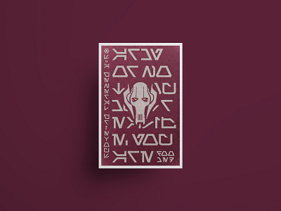 General Grievous design flat illustration minimal poster print series starwars texture typography