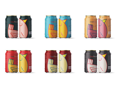 Treehouse Cans branding color font design package design packaging