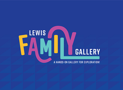 Lewis Family Gallery branding colorful design exhibition design graphic design identity design illustrator museum typography