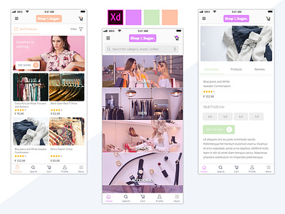 Shop&Sugar UI/UX Design adobe xd design e commerce app ecommerce ecommerce shop ui ux xd