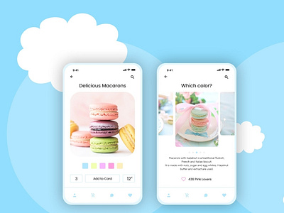 Macaron App adobe xd app design logo macaron macaroni macarons macaros design app mobile design sketch sketch template ui ux xd xd design