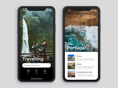 Travelling app app background dailyui fullscreen ios travel travelling ui ux