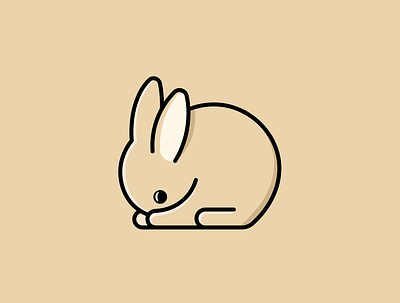 Cute Baby Rabbit adobe illustrator design digital flat flat design flat illustration illustartion illustartor illustration art logo logo design minimalist minimalistic vector