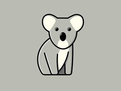 Cute Koala Bear adobe illustrator design digital flat flat design flat illustration illustartion illustartor illustration illustration art logo logo design logodesign minimalist minimalistic vector vector art vector illustration