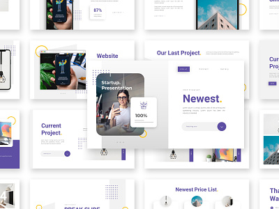 Newest – Startup Service Presentation Template branding business creative minimal multipurpose powerpoint presentation product project slides startup template