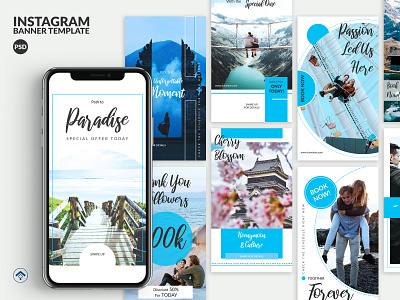 Travelove V2 - Travel Instagram Stories Template blog explore holiday honeymoon hotel instagram instagram stories moment offer promotion template travel agency travel app vacation