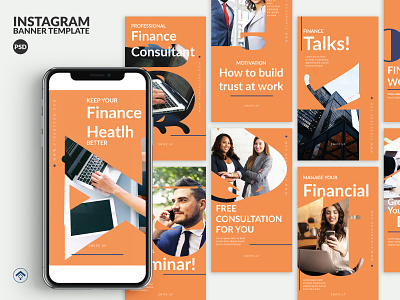 Growth - Finance Instagram Stories Template banner ad brand identity business consultant creative finance instagram instagram stories marketing marketing agency network networking seminar template