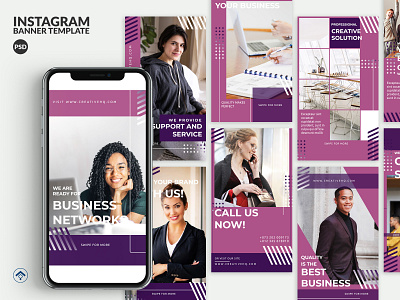 Discover - Creative Business Instagram Stories Template agency banner ad branding business creative design growth instagram instagram stories marketing networking service solution support template