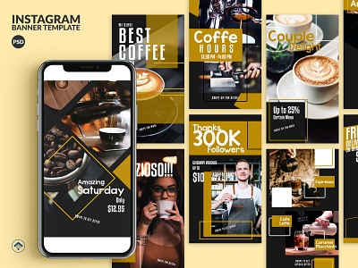 Macchiato - Barista Coffee Instagram Stories Template