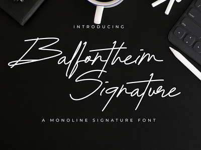 Balfontheim Signature - Monoline Signature Font