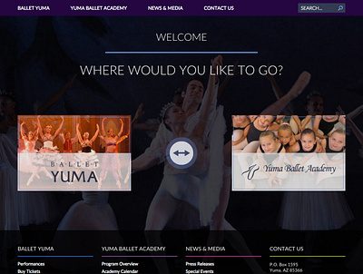 Ballet Yuma ui ux web website