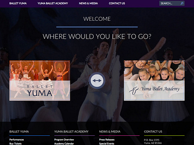 Ballet Yuma ui ux web website