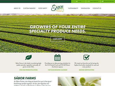 Sabor Farms branding design ui ux web website